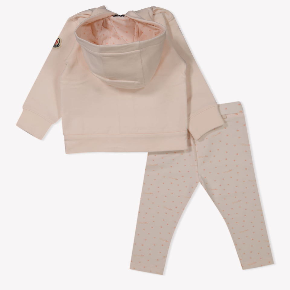 Moncler Baby Meisjes Joggingpak In Licht Roze