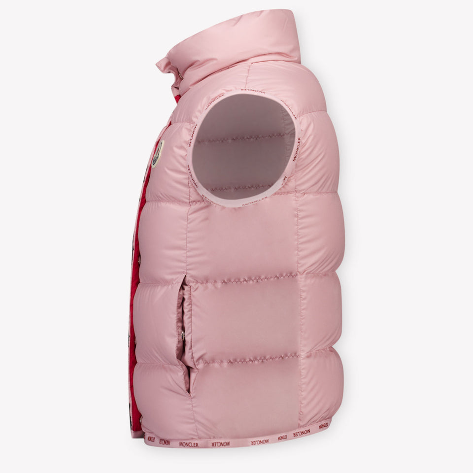 Moncler Badia Kinder Meisjes Bodywarmer In Licht Roze