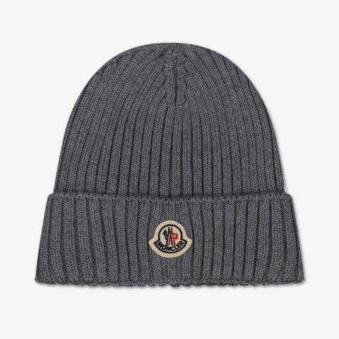 Moncler Kids Unisex Hat  Gray