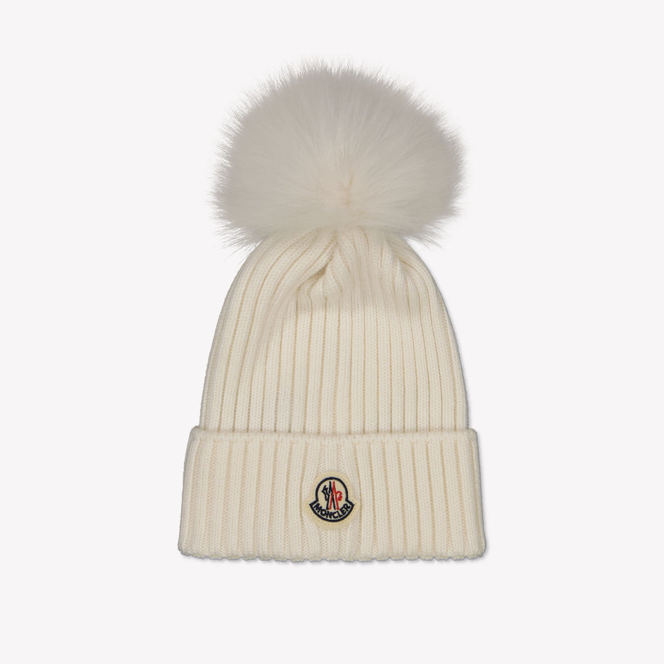 Moncler Kids Girls Hat Offwhite