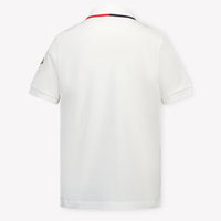 Moncler Kids Boys Polo  White