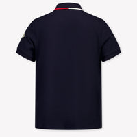 Moncler Kids Boys Polo  Navy