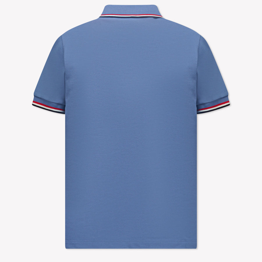 Moncler Kids Boys Polo  Light Blue