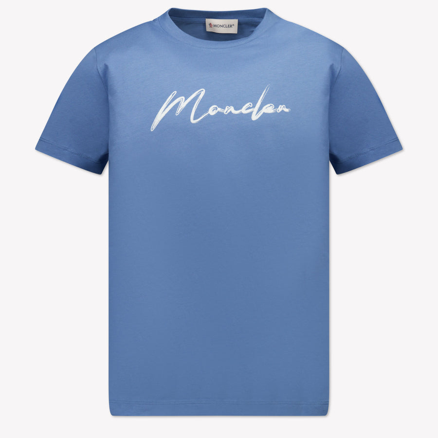 Moncler Kids Boys  T-Shirt Light Blue