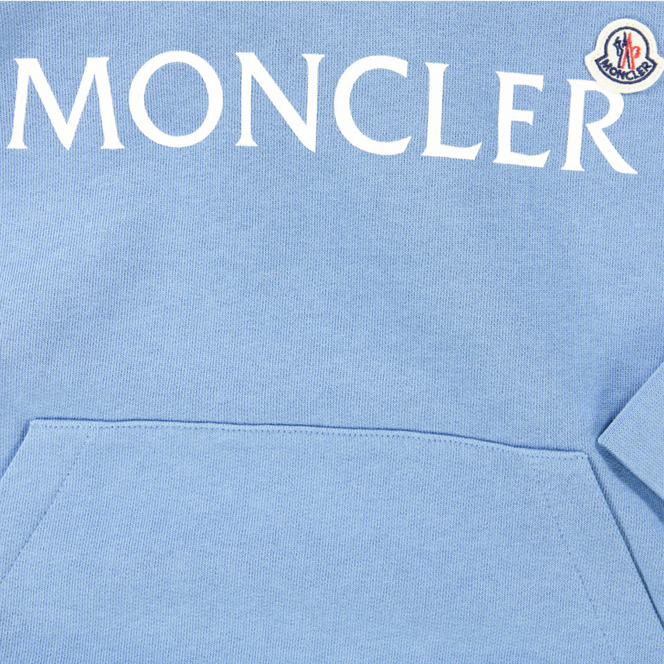 Moncler Kinder Jongens Trui In Licht Blauw