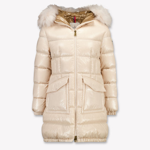 Moncler Aruna Kinder Meisjes Winterjas In Ecru