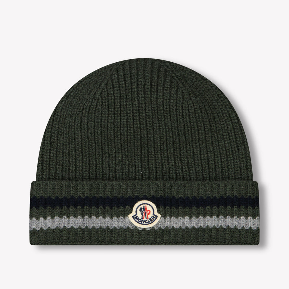 Moncler Kids Boys Hat Dark Green