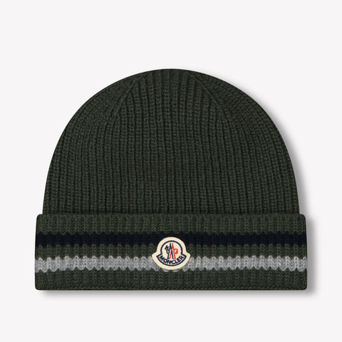 Moncler Kids Boys Hat Dark Green