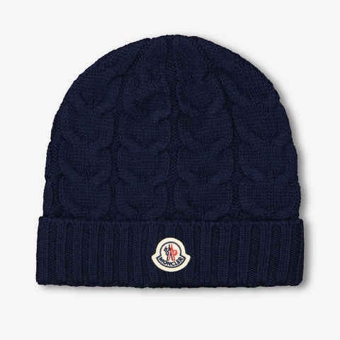 Moncler Kids Unisex Hat  Navy