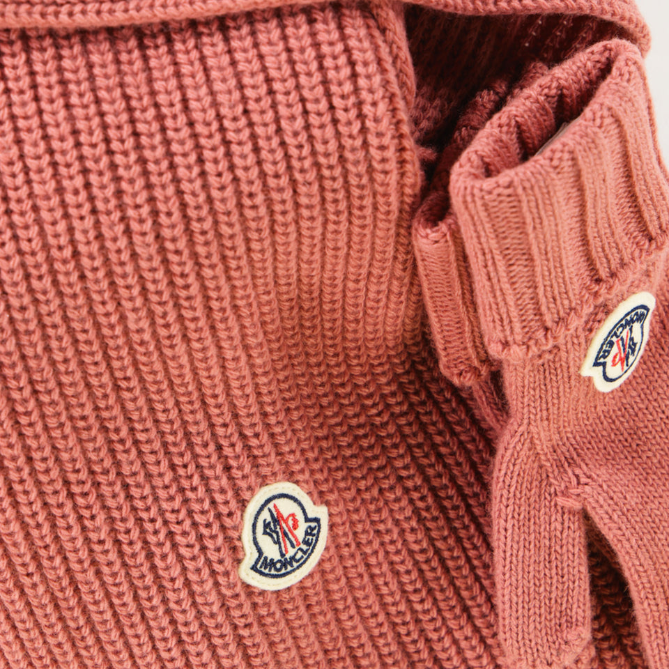 Moncler Kids Girls Scarves  Light Pink