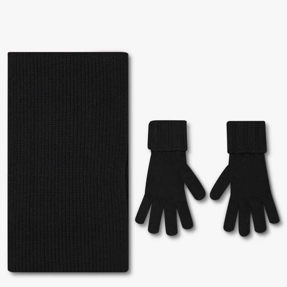 Moncler Kids Unisex Scarves In Black