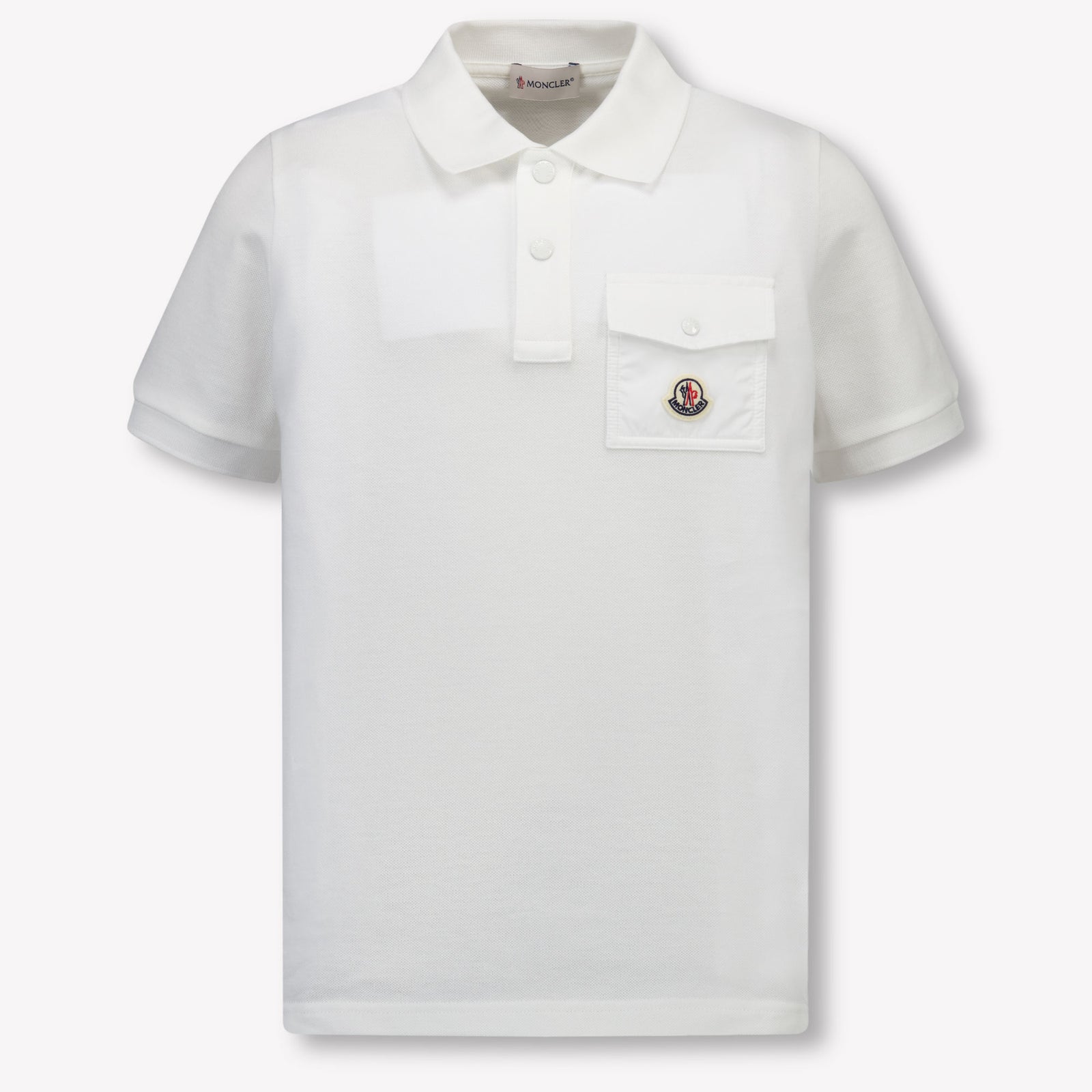 Moncler Kids Boys Polo  White