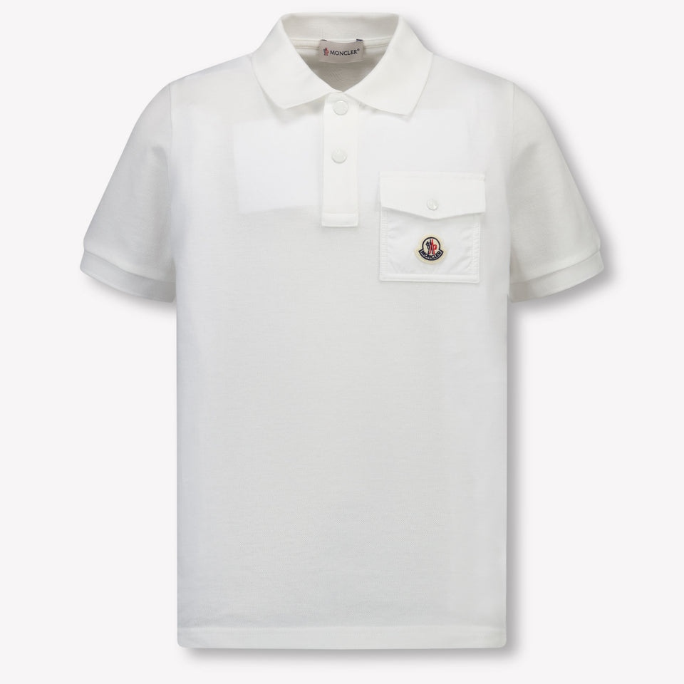 Moncler Kinder Jongens Polo In Wit