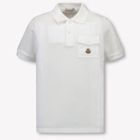 Moncler Kinder Jongens Polo In Wit