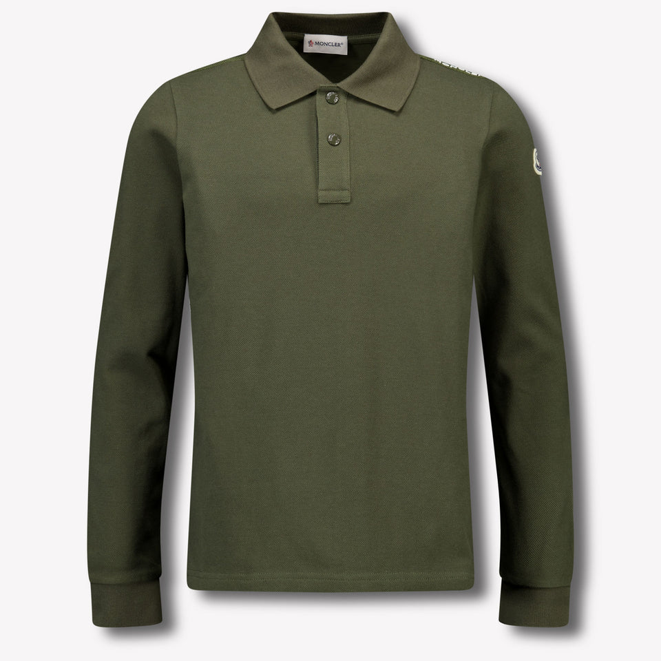 Moncler Kids Boys Polo  Dark Green