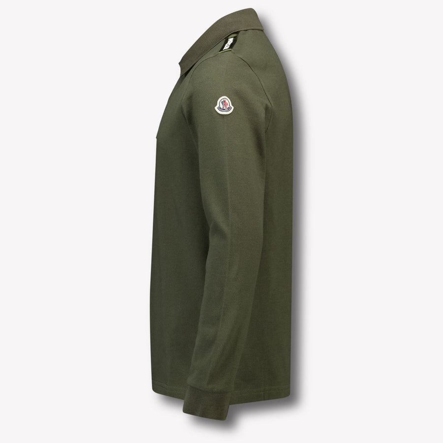 Moncler Kinder Jongens Polo In Donker Groen