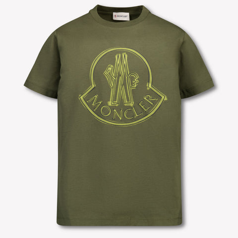 Moncler Kids Boys  T-Shirt Dark Green