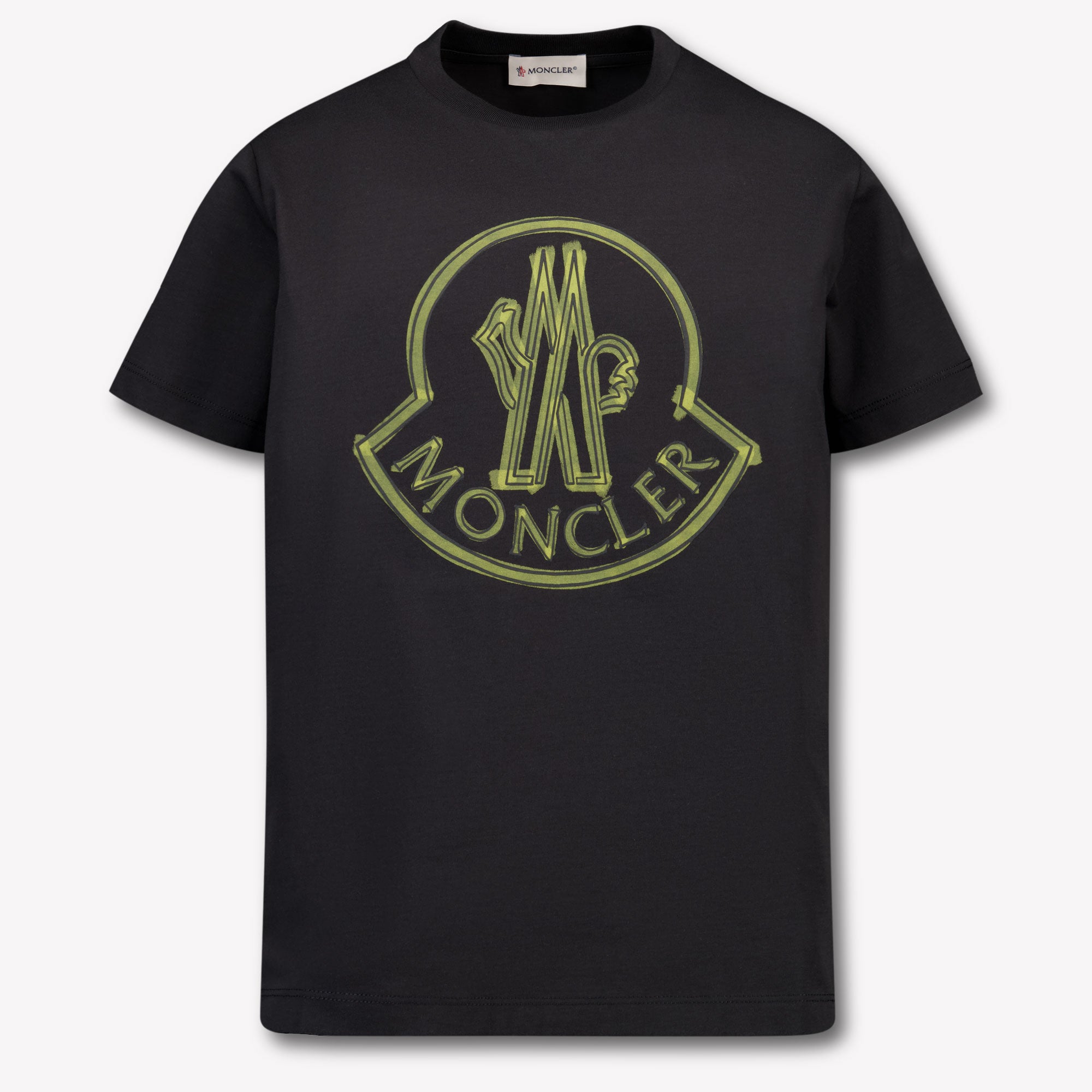 Moncler Kinder Jongens T-Shirt In Zwart