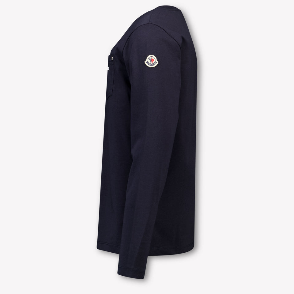 Moncler Kids Boys  T-Shirt Navy