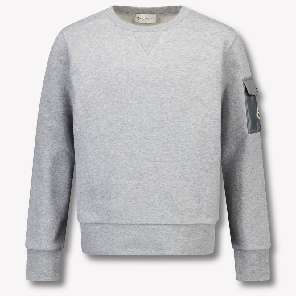 Moncler Kids Boys Sweater  Gray