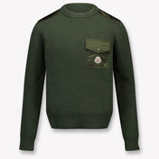 Moncler Kids Boys Sweater  Dark Green