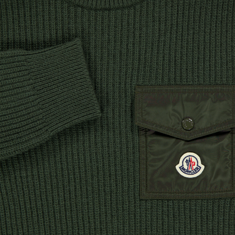 Moncler Kids Boys Sweater  Dark Green