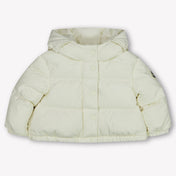 Moncler Laurie Baby Meisjes Winterjas In Off White