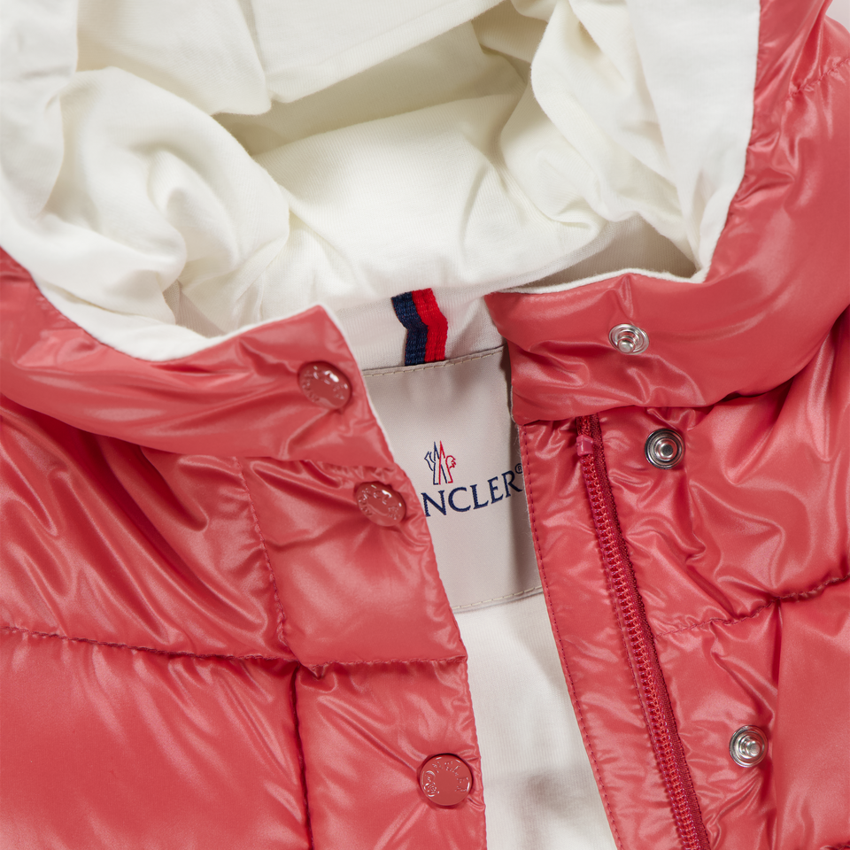 Moncler Tazui Baby Meisjes Winterjas In Donker Roze