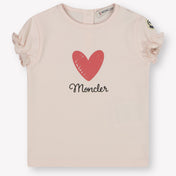 Moncler Baby Meisjes T-Shirt In Licht Roze