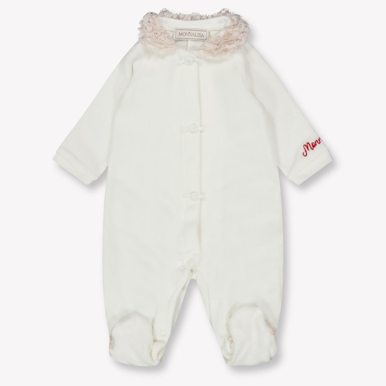 Monnalisa Baby Girls Playsuit  Offwhite