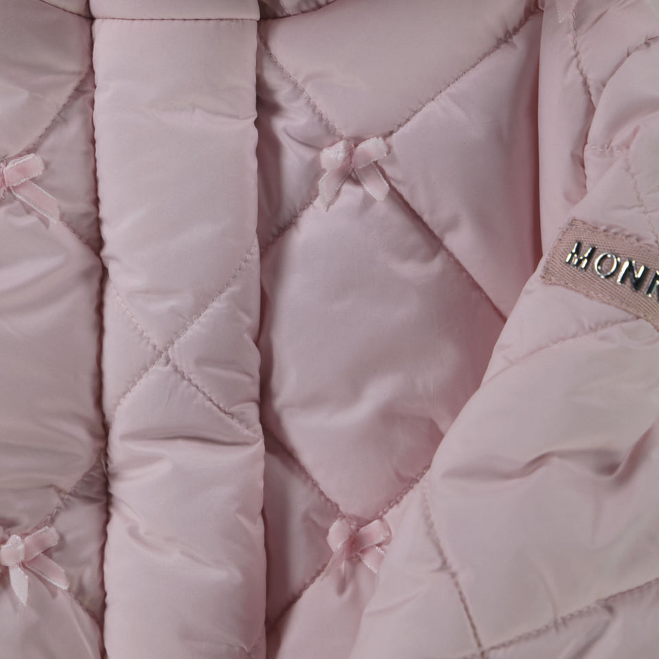 MonnaLisa Baby Meisjes Winterjas in Licht Roze