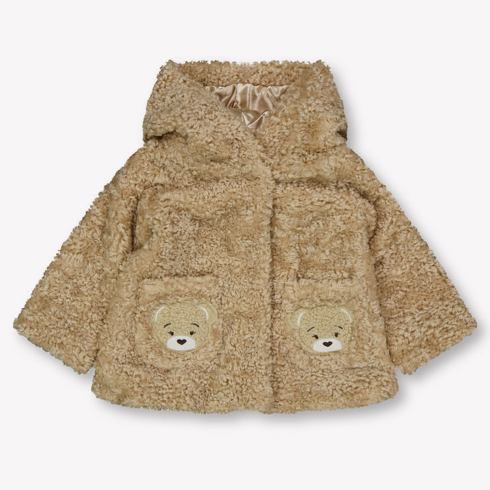 MonnaLisa Baby Meisjes Faux Fur Jassen in Beige