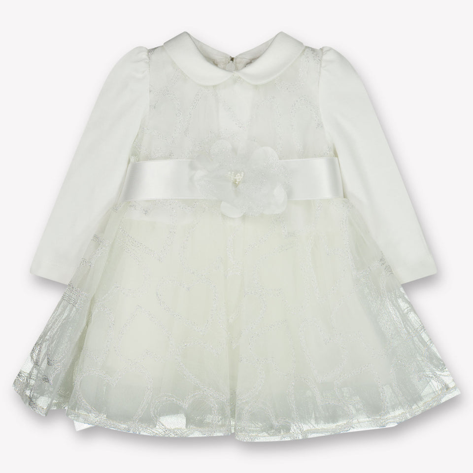 Monnalisa Baby Girls Dress  Offwhite