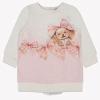 MonnaLisa Baby Meisjes Jurk in Off White