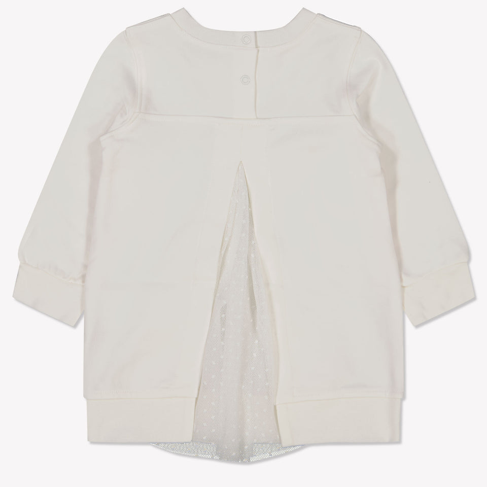 MonnaLisa Baby Meisjes Jurk in Off White