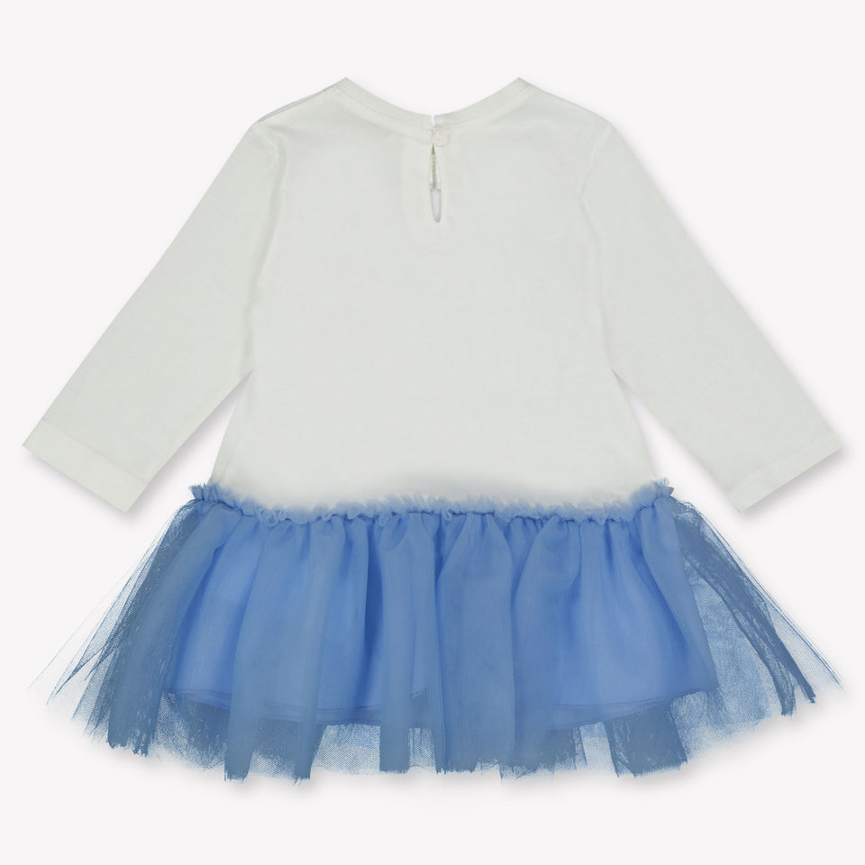 MonnaLisa Baby Meisjes Jurk in Licht Blauw