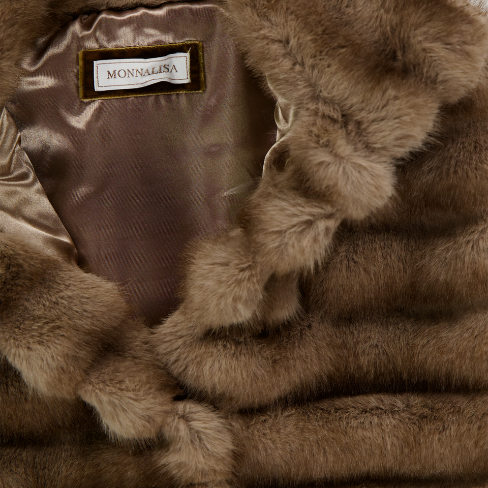 MonnaLisa Kinder Meisjes Bodywarmer in Bruin