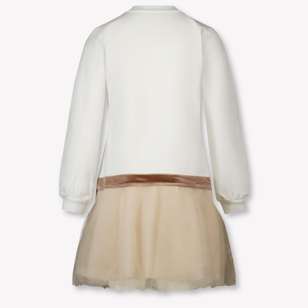 Monnalisa Kids Girls Dress Beige