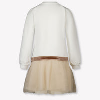 Monnalisa Kids Girls Dress Beige