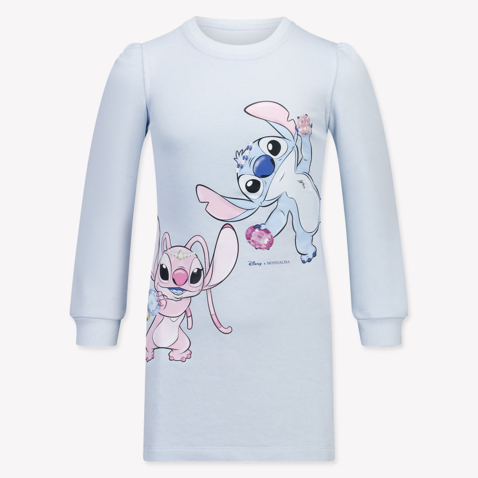 Monnalisa Kids Girls Dress Light Blue