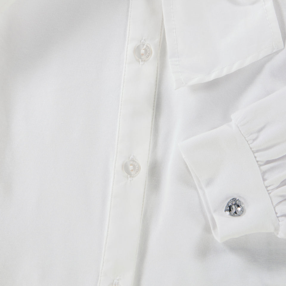 MonnaLisa Kinder Meisjes Blouse in Off White