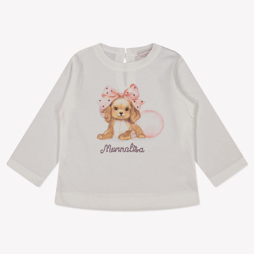 Monnalisa Baby Girls T-Shirt  Offwhite