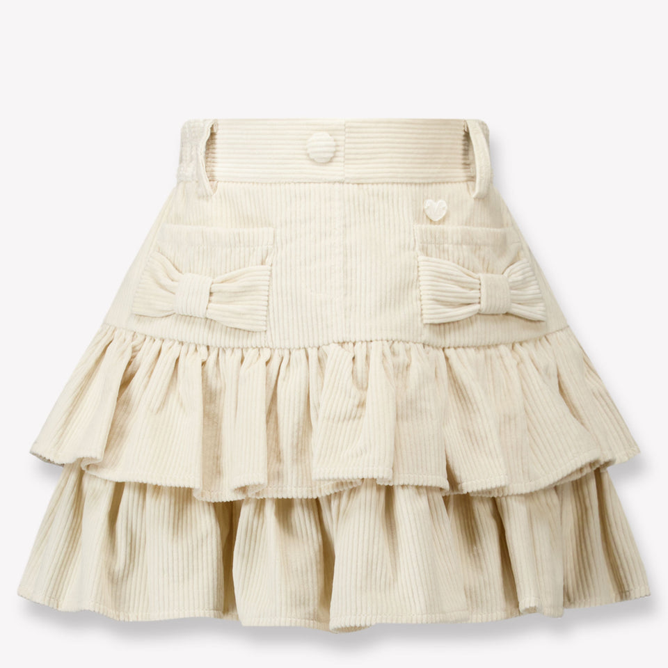 Monnalisa Kids Girls Skirt Beige