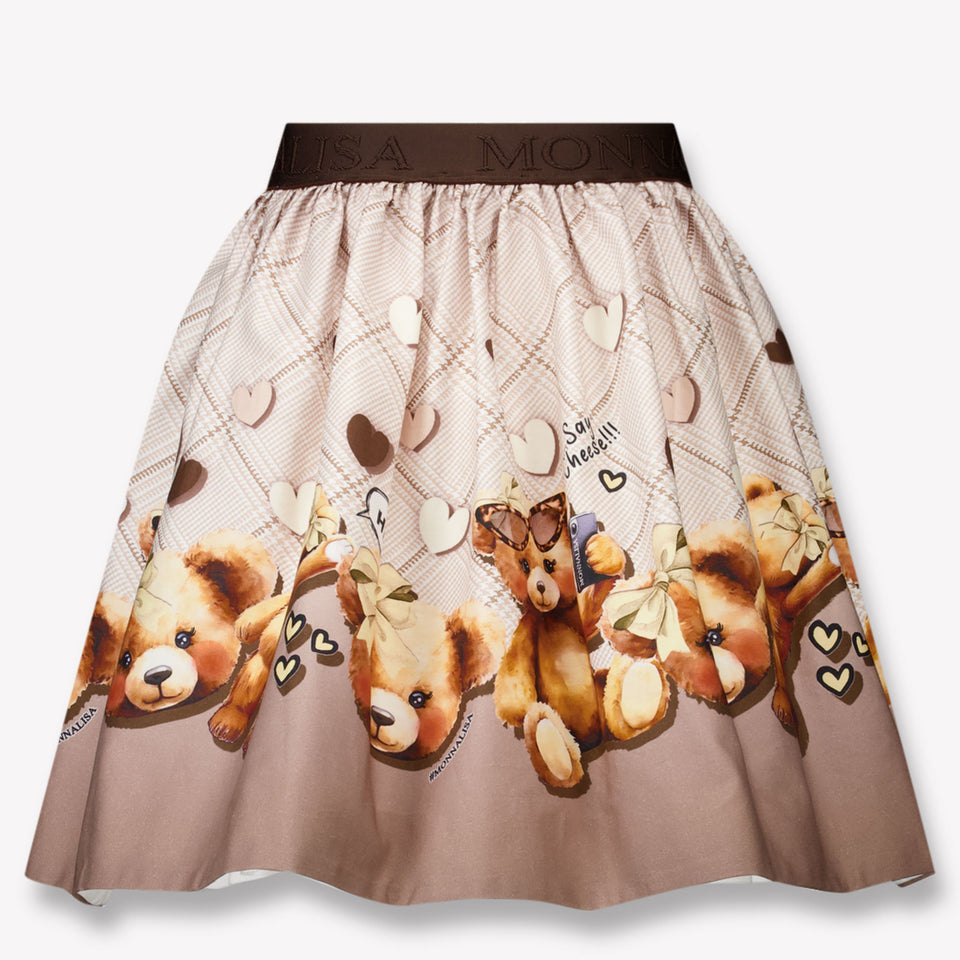 Monnalisa Kids Girls Skirt Brown