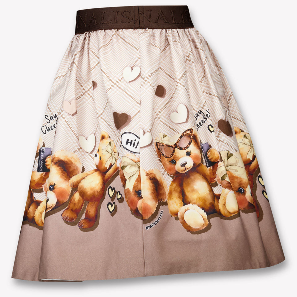 Monnalisa Kids Girls Skirt Brown