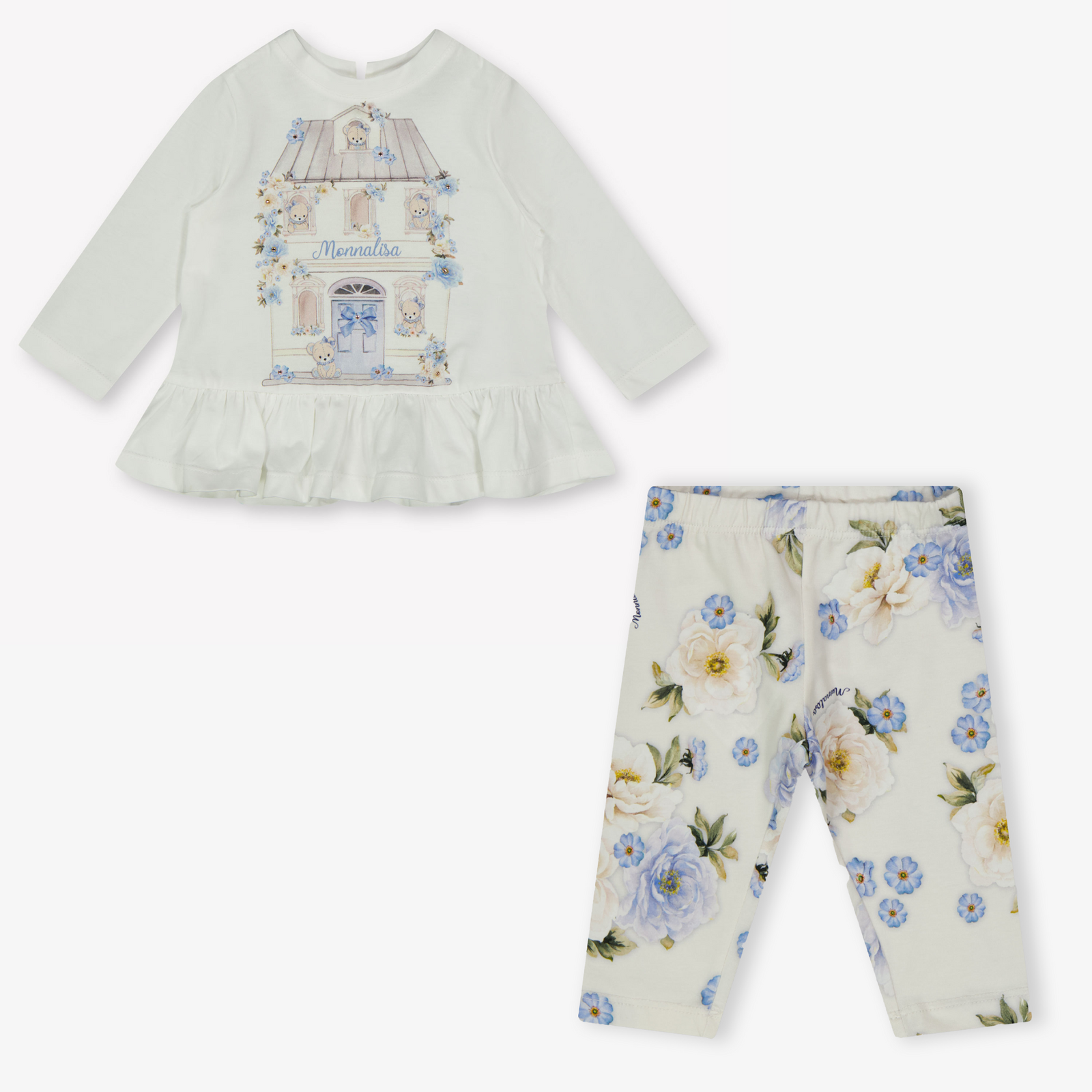 MonnaLisa Baby Meisjes Setje in Licht Blauw