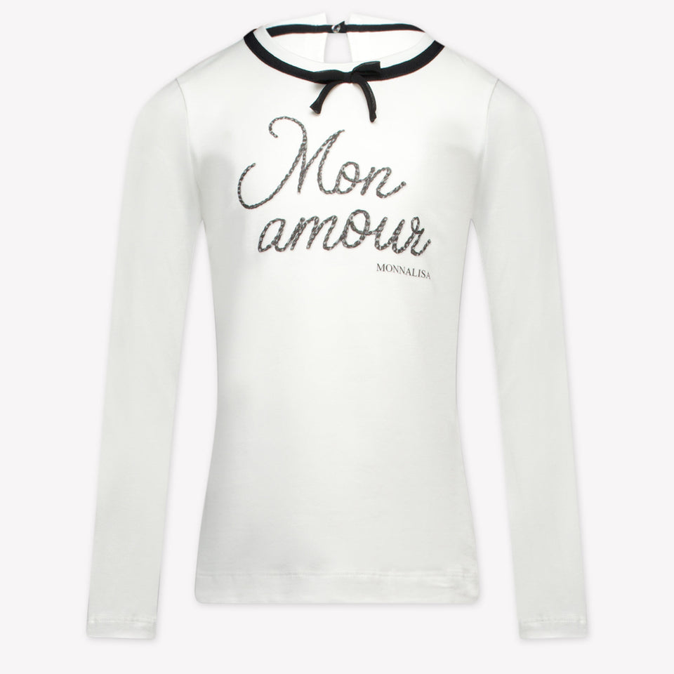 MonnaLisa Kinder Meisjes T-Shirt in Off White