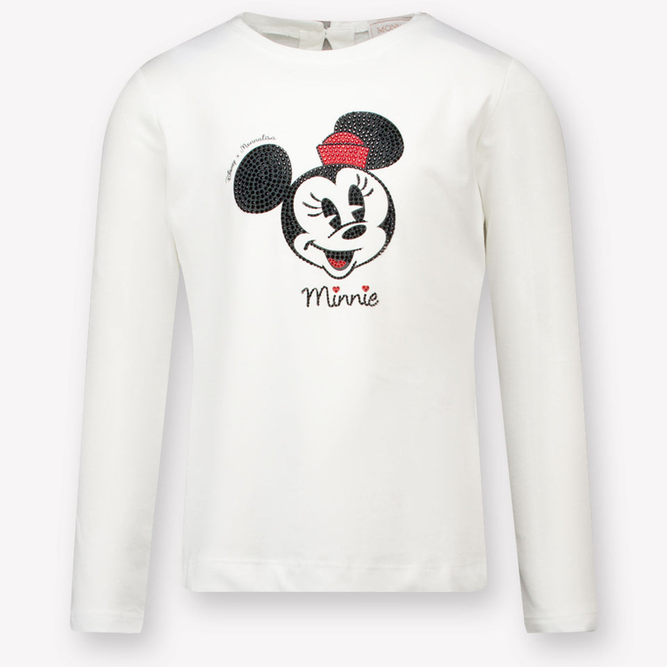 MonnaLisa Kinder Meisjes T-Shirt in Off White