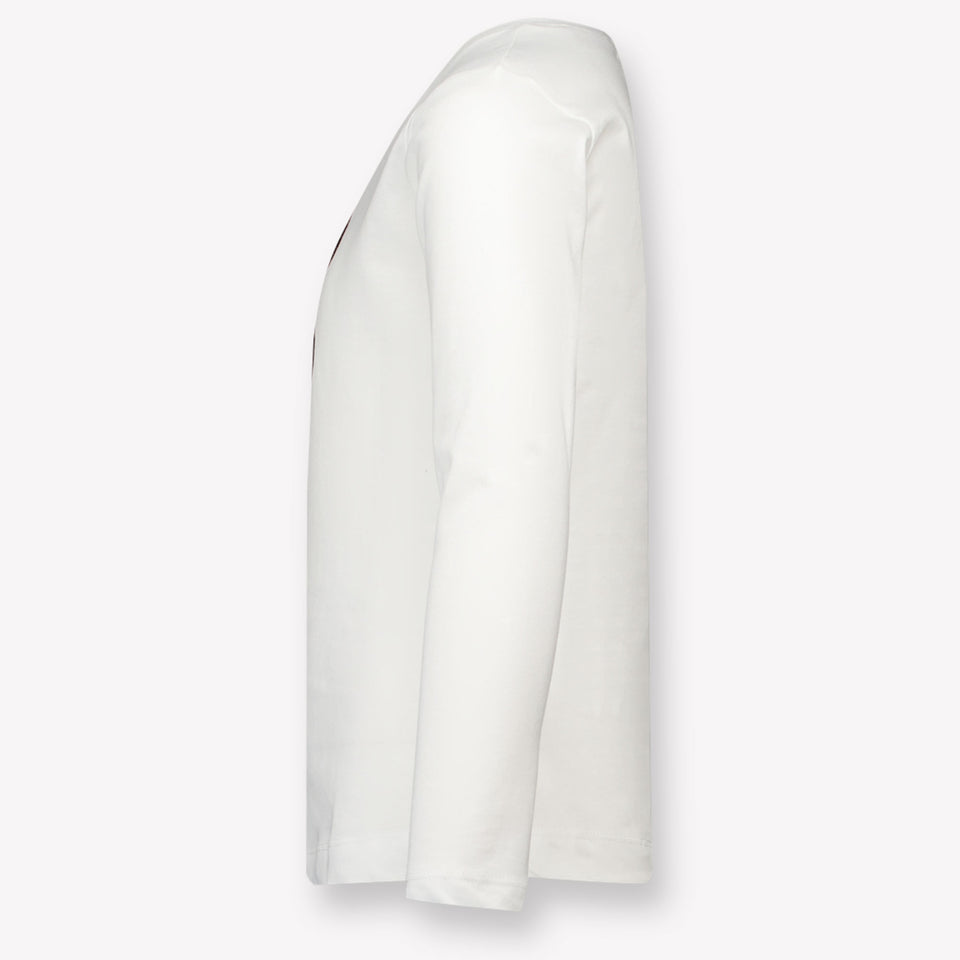 MonnaLisa Kinder Meisjes T-Shirt in Off White