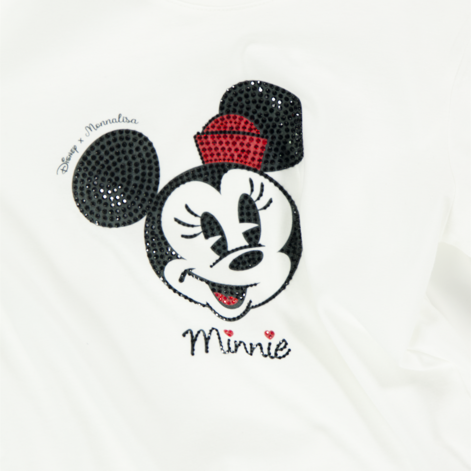 MonnaLisa Kinder Meisjes T-Shirt in Off White